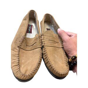 Soya tan leather men’s shoes loafer made in Italy size 10 SKU 3331